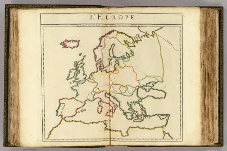 L'Europe (mers, fleuves, montagnes - outline).