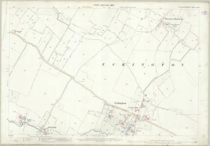 Gloucestershire XIX.14 (includes: Boddington; Elmstone Hardwicke; Uckington) - 25 Inch Map