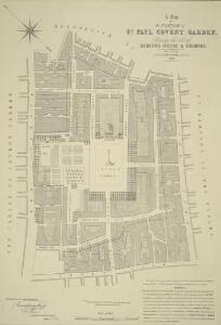A Map of the PARISH of ST. PAUL COVENT GARDEN, Shewing the site of BEDFORD HOUSE & GROUNDS. From a Survey, made by WILLIAM LYBORN, in the Year 1686.