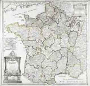 Carte des postes de France pour l'année 1783