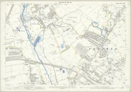 London (Edition of 1894-96) CXXXIV (includes: Mitcham; Wandsworth Borough; Wimbledon St Mary) - 25 Inch Map