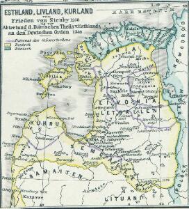 Esthland, Livland, Kurland vom Frieden von Stenby 1238 bis zur Abtretung des Dänischen Theils von Esthland an den Deutschen Orden 1346
