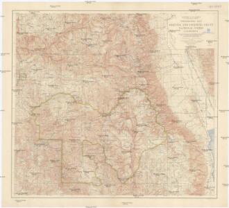 Topographic map Sequoia and General Grant National Parks California