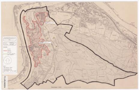 Flurlingen: Definition der Siedlungen für die eidgenössische Volkszählung am 01.12.1970; Siedlungskarte
