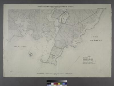 Sheet Nos. 79 & 80. [Include Oyster Island, Lockman's Creek, Flat Creek and Mill Creek Estuaries.]; Borough of Richmond, Topographical Survey.