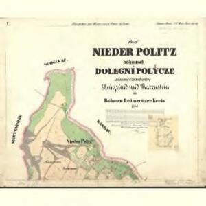 Nieder Politz - c1363-1-001 - Kaiserpflichtexemplar der Landkarten des stabilen Katasters