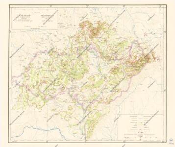 Mapa normálních isohyet ve vegetačním období duben - červenec 1878 - 1925 v povodích Moravy a horní Odry