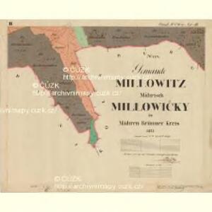 Millowitz - m1808-1-003 - Kaiserpflichtexemplar der Landkarten des stabilen Katasters