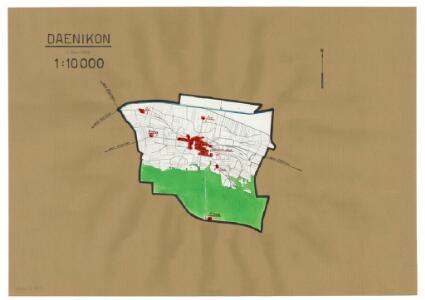 Dänikon: Definition der Siedlungen für die eidgenössische Volkszählung am 01.12.1950; Siedlungskarte