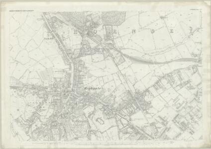 London (First Editions c1850s) III (includes: Hornsey St Mary; Islington; St Pancras) - 25 Inch Map
