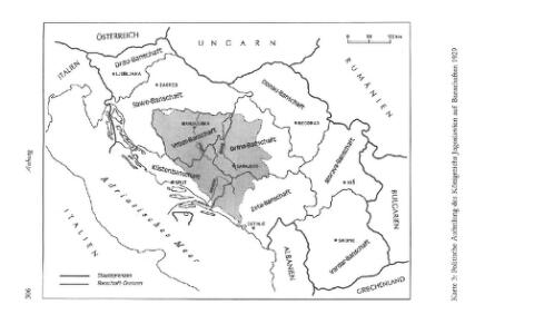Politische Aufteilung des Königreichs Jugoslawien auf Banschaften 1929