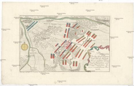Plan der bey Gross-Jägerndorf, den 30 Augusti A.o 1757 zwischen denen kayser. russischen und könig. preussischen Armeen vorgefallen Bataille