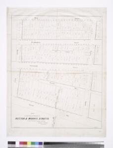 Map of the proposed widening of Rector & Morris streets / New York, May 1849, Joseph F. Bridges, city surveyor.
