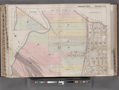 Jersey City, V. 1, Double Page Plate No. 32 [Map bounded by Secaucus Rd., Nelson Ave., Thorne St., Pen Horn Creek] / compiled under the direction of and published by G.M. Hopkins Co.