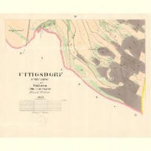 Uttigsdorf (Utichow) - m3244-1-003 - Kaiserpflichtexemplar der Landkarten des stabilen Katasters