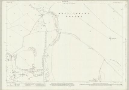 Wiltshire XLI.11 (includes: Manningford; North Newnton; Rushall; Upavon) - 25 Inch Map