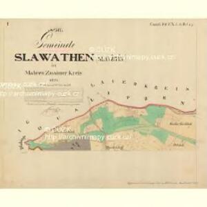 Slawathen - m2765-1-001 - Kaiserpflichtexemplar der Landkarten des stabilen Katasters