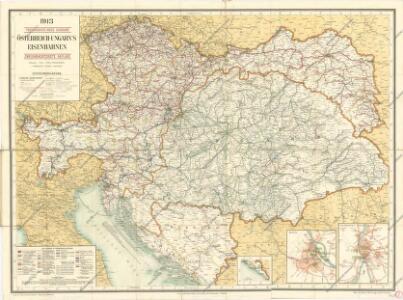 Eisenbahnkarte von Österreich - Ungarn