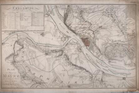 Plan der Belagerung von Maynz nebst den vorhergegangenen Positionen bey Wickert und Hochheim im Jahre 1793