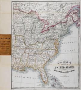 Cruchley's New Map of the United States (East) with Upper and Lower Canada