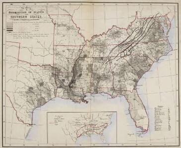 Map, showing the Distribution of Slaves in the Southern States. Projected and compiled by A. von Steinwehr.