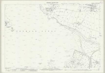Cornwall XXXIX.14 (includes: Cubert; Perranzabuloe) - 25 Inch Map