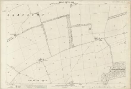 Northumberland (Old Series) XIV.1 (includes: Branxton; Ford) - 25 Inch Map