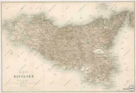 Karte von Sicilien