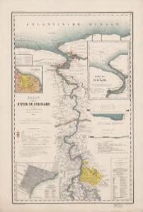 Kaart van de rivier de Suriname