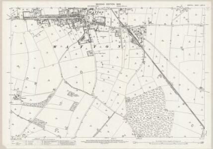 Norfolk LXXII.14 (includes: Merton; Watton) - 25 Inch Map