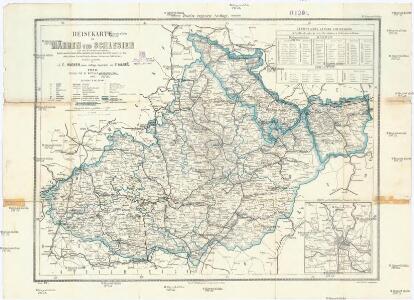 Reisekarte von Mähren und Schlesien mit der Gerichtseintheilung