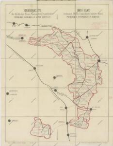 Mapa silnic lesních revírů Mendryky, Strakova a Kukle