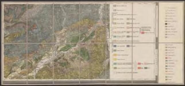 Geologische Übersichtskarte des tirolisch-venetianischen Hochlandes zwischen Etsch und Piave