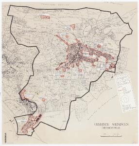 Weiningen: Definition der Siedlungen für die eidgenössische Volkszählung am 01.12.1970; Siedlungskarte