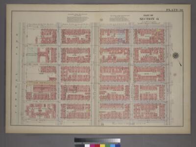 Plate 38, Part of Section 6: [Bounded by E. 105th Street, Third Avenue, E. 100th Street and (Central Park) Fifth Avenue.]