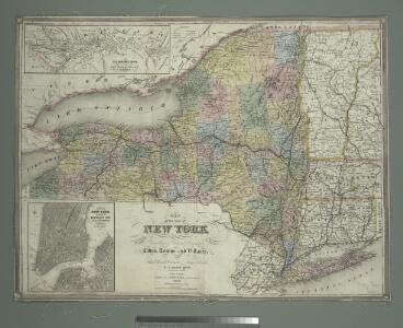 Map of the state of New York : showing the boundaries of counties & townships, the location of cities, towns and villages, the courses of rail roads, canals & stage roads / by J. Calvin Smith ; engraved on steel by Sherman & Smith.