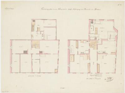 Rüschlikon: Projektiertes Pfarrhaus, Erdgeschoss und 1. Stock; Grundrisse (Nr. 4)