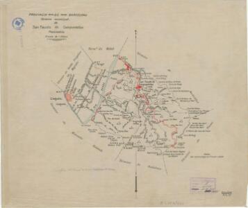 Mapa planimètric de Sant Fost de Campsentelles
