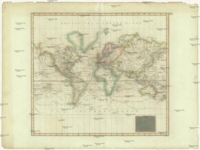 Hydrographical chart of the world on Wright or Mercator projection