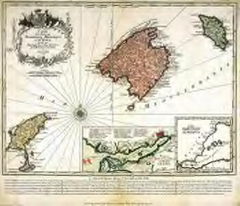 Carte des iles de Maiorque Minorque et d'Yvice