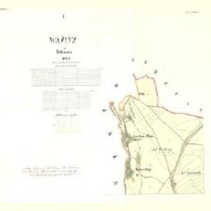 Wazitz - c8337-1-001 - Kaiserpflichtexemplar der Landkarten des stabilen Katasters