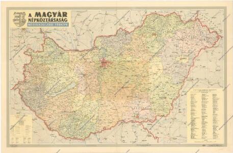 A Magyar népköztársaság kozigazgatási térképe