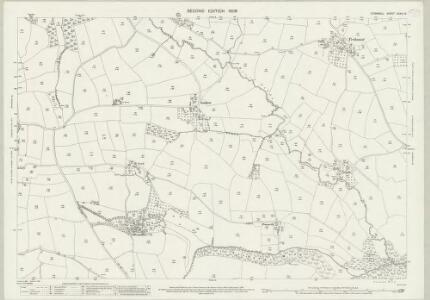Cornwall XXXVI.12 (includes: Menheniot; Quethiock) - 25 Inch Map