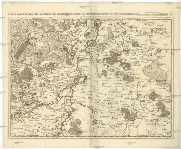 Carte particuliere des environs de Maestricht, partie de Liege, Faucquemont, et Pays d'Outre-Meuse