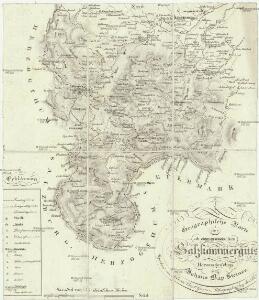 Geographische Karte des ob der ennsischen Salzkammersguts