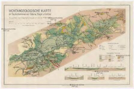 Montangeologische Karte der Braunkohlenreviere von Falkenau, Elbogen u. Karlsbad