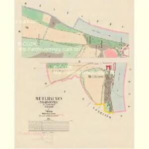 Mühlhausen (Nelahozewes) - c5023-1-003 - Kaiserpflichtexemplar der Landkarten des stabilen Katasters