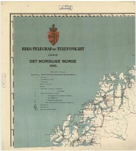 Spesielle kart 95-1: Riks-telegraf og telefonkart over det sydlige Norge 1916