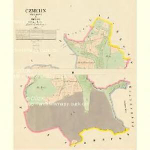 Czmelin (Čmeljny) - c1042-1-001 - Kaiserpflichtexemplar der Landkarten des stabilen Katasters