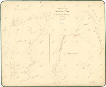 Hraniční mapa lesních parcel v katastru obce Kozojedy, list 1 1